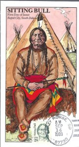 Collins Designed/Painted Sitting Bull FDC!!