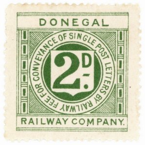 (I.B) Donegal Railway Company : Letter Stamp 2d