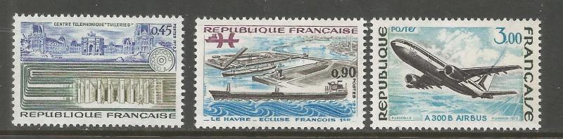 FRANCE  1363-1365  MNH,  FRENCH TECHNICAL ACHIEVEMENTS