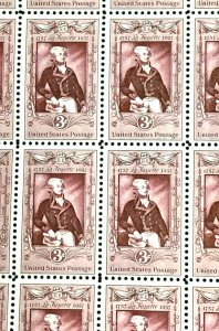 1097 200th  Anniversary Birth of Lafayette 3 c MNH stamps  Sheet of 50   1957