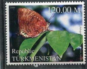 Turkmenistan 2000 BUTTERFLY 1 value Perforated Mint (NH)