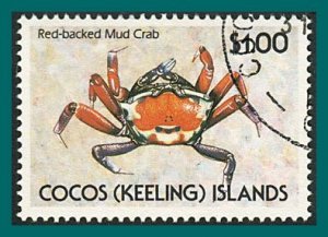 Cocos 1990 Crabs, $1 used  #214,SG221