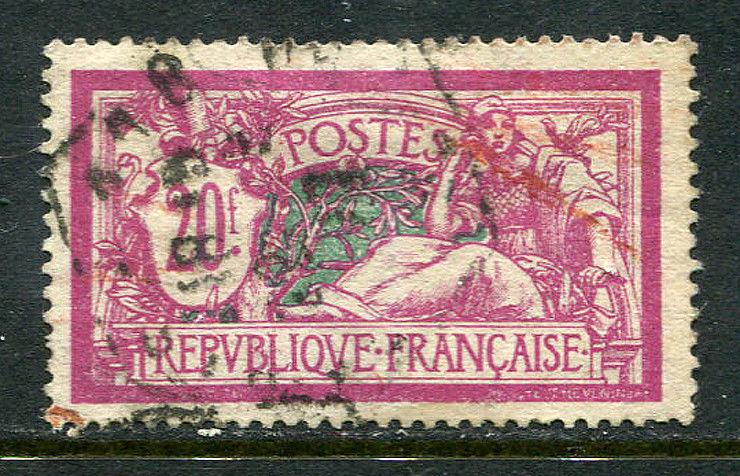 France Lot 6604 Repvbliqve Francaise 1925 YVERT 208  20 Fr Liles-rose et vert-bl