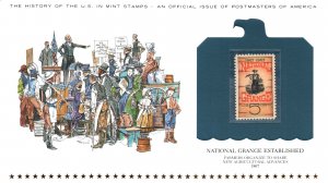 THE HISTORY OF THE U.S. IN MINT STAMPS NATIONAL GRANGE ESTABLISHED