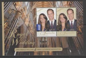 AUSTRALIA SGMS3590 2011 ROYAL WEDDING MNH 