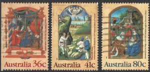Australia SC#1159-1161 36¢-80¢ Christmas (1989) Used