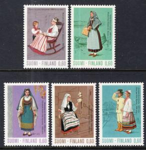 Finland 533-537 Costumes MNH VF