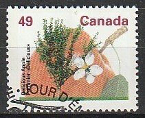 1992 Canada - Sc 1364 - used VF -1 single - Fruit - Delicious Apple