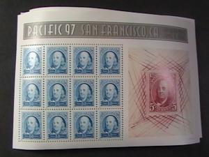 U.S.# 3139-MINT/NEVER HINGED--PANE OF 12--PACIFIC 97/FRANKLIN---1997