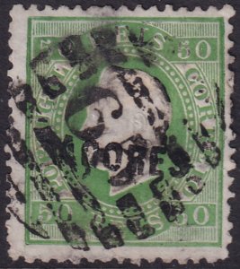 Azores 1871 Sc 26b used 65 (Penafiel) small tear at bottom