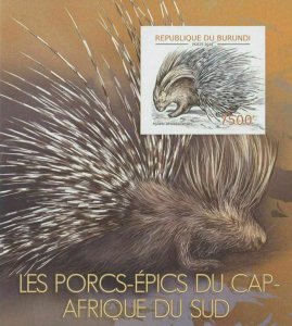 South African Porcupine Imperforated Souvenir Sheet Mint NH
