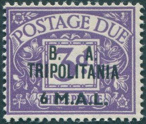 British Occupation of Tripolitania 1950 6l on 3d violet Postage Due SGTD9 MNH