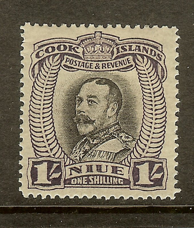 Niue, Scott #66, 1sh King George V, Wmk, MH