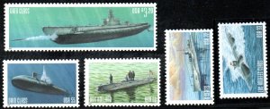 US #3372-77 SUBMARINE, set of singles,  VF/XF mint never hinged,   Very RARE!