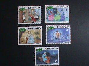 ​DISNEY-GRENADA STAMP-1981-  DISNEY CARTOON- CINDERELLA MINT SET VERY FINE