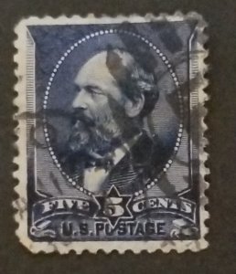 US Scott 216 1888 5c Garfield Used Stamp z9428