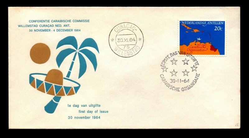 Netherlands Antillies 1964 Caraibische Commission FDC - L9148