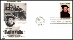 US 2065 Martin Luther Artcraft U/A FDC