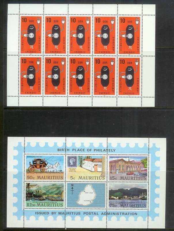 WORLDWIDE (190) Souvenir Sheets & Mini-Sheets ALL Mint Never Hinged