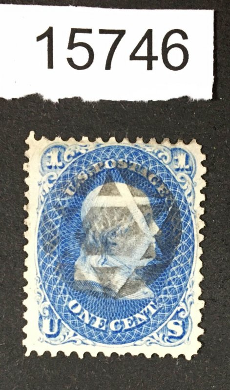 MOMEN: US STAMPS # 63 FANCY STAR USED LOT #15746