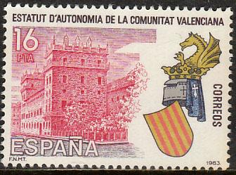 SPAIN 2345, VALENCIA AUTONOMOUS STATUTE. MINT, NH. F-VF. (165)