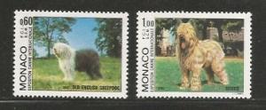 Monaco MNH sc# 1336-7 Dogs