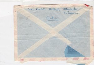 austria 1950 different women air mail stamps cover ref 21200