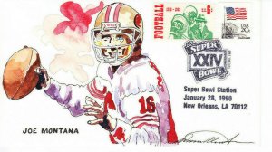 Wild Horse Hand Painted Football NFL Super Bowl XXIV Joe Montana 49ers KC 1990