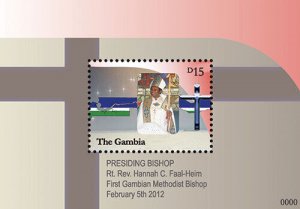 Gambia 2012 - Methodist Bishops - Souvenir stamp sheet - Scott #3419 - MNH