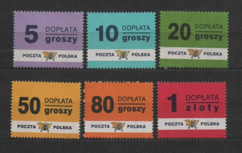 Poland 1998 MNH Stamps Scott J150-155 Postage Due