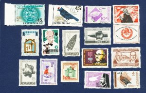 URUGUAY  - # 735//756 & C287//C328- - VFMNH - issues of 1967