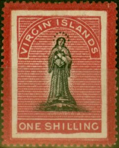 Virgin Islands 1867 1s Black & Rose-Carmine SG18 Fine MM-Variant 10