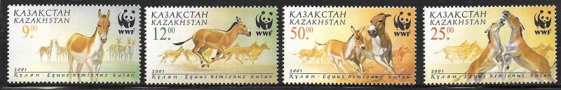 KAZAKHSTAN SC 344-7 NH issue of 2001 Animals WWF 