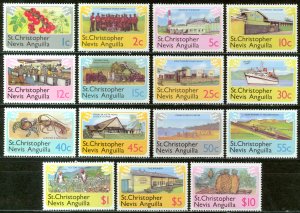 St. Kitts Nevis Sc# 355-369 MNH 1978 Definitives