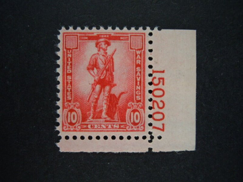 #WS7 WS8 WS9 WS10 War Savings Stamp Plate # Singles MNH OG VF #1c 