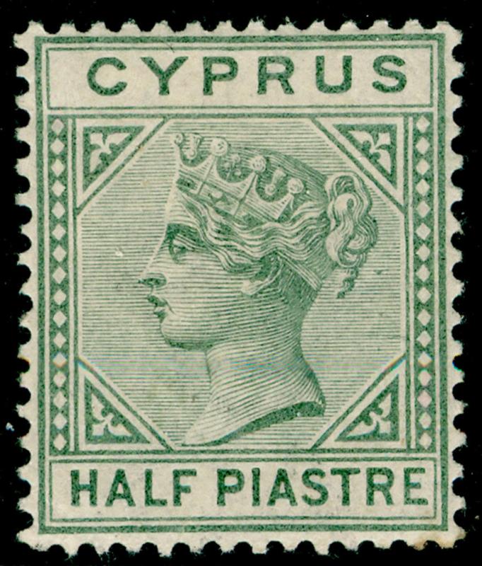 CYPRUS SG31, ½pi dull green, M MINT. Cat £15.