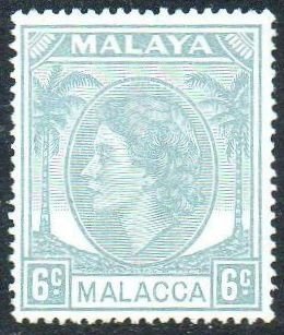 Malacca 1954 6c grey MH