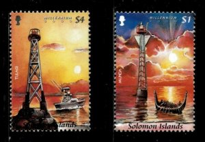 Solomon Islands 2000 - New Millennium, Boats - Set of 2v - Scott 891-92 - MNH