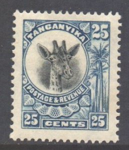 Tanganyika Scott 17 - SG91, 1925 Giraffe 25c MH*