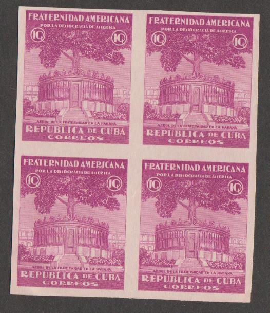 Cuba Scott #368-372 Americas Spirit of Democracy - Mint NH Set of Imperf Blocks