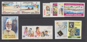 Bangladesh Sc 188b/346 MNH. 1980-90 issues, 5 complete sets, fresh, VF.