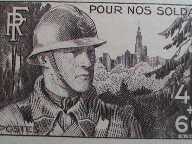 ​FRANCE STAMP:1940 SC#B94-5 FRANCE SOLDER & COLONIAL TROOPER MINT STAMP SET-VF