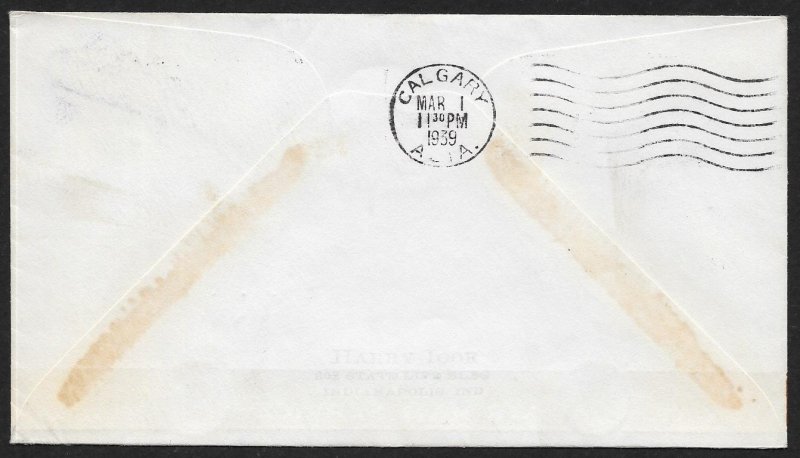 CANADA First Flight Cover c1939 Vancouver to Calgary