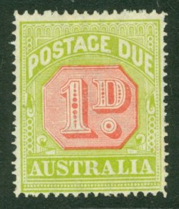 SG D80a Australia 1913. 1d scarlet & pale yellow-green. A fresh mounted mint...