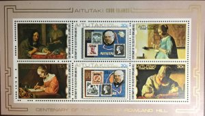 Aitutaki 1979 Rowland Hill Minisheet MNH