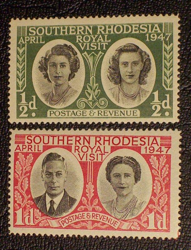 Southern Rhodesia Scott #65-66 unused