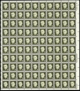 1289b, Mint NH 20¢ Dull Gum Sheet of 100 - Stuart Katz