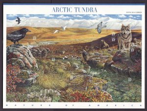 USA-Sc#3802- id12-unused NH sheet-Arctic Tundra-Birds-2003-