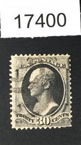 MOMEN: US STAMPS # 154 USED $300  LOT #17400