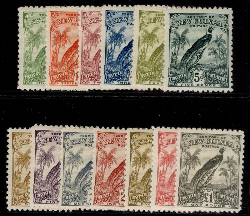 AUSTRALIA - New Guinea GV SG150-162, complete set, LH MINT. Cat £425.